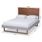 Baxton Studio Eloise Grey Upholstered and Ash Walnut Wood Full Size Platform Bed 164-9416-9419 - alternate 8